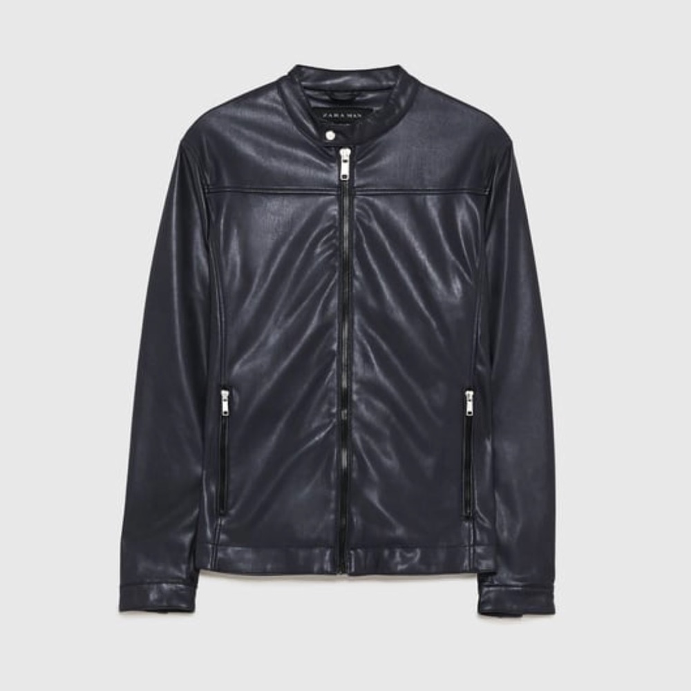Zara Men’s Leather Effect Jacket